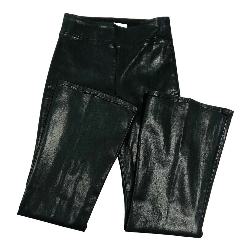 FRAME Women's The Jet Set Flare Jeans Black Noir Coated Sz 1 Style# PXJSFL632C